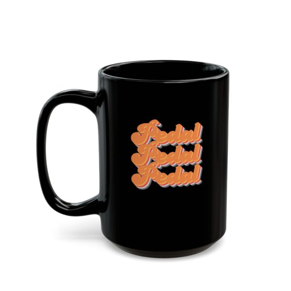 Bright Pedal! Large Black Ceramic Mug (15oz) - Image 2