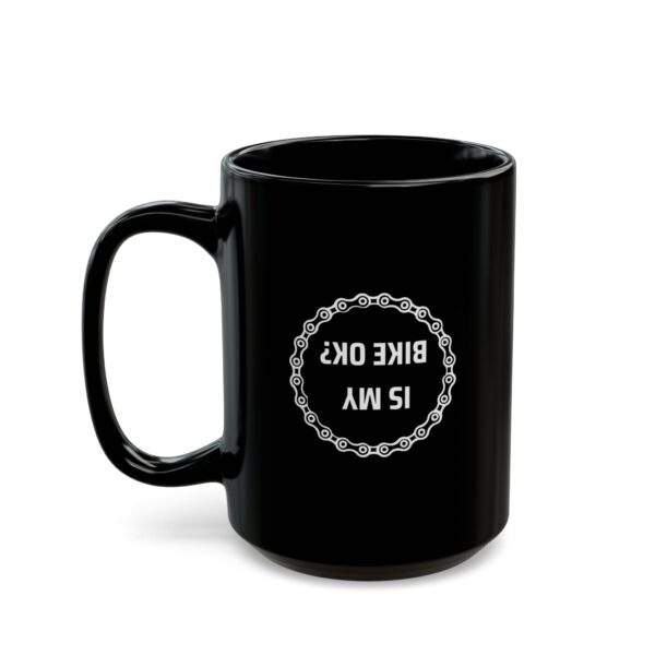 Is My Bike Ok? Large Black Ceramic Mug (15oz) - Image 2