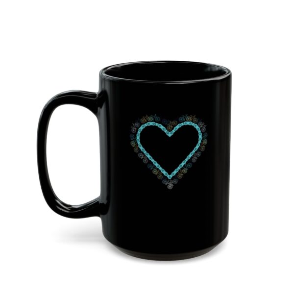 Bike Love! Stormy Weather Large Black Ceramic Mug (15oz) - Image 2